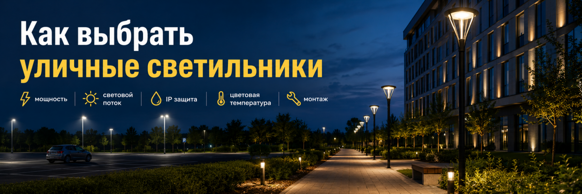 Как выбрать уличные светильники